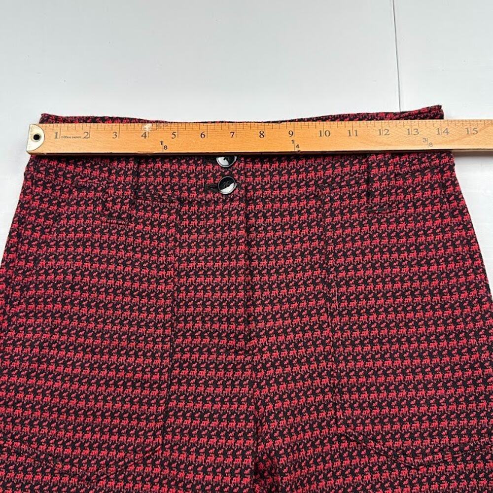 Maeve Anthropologie Pants Womens 6P Red Naomi Flare Stretch Preppy Academia - Picture 9 of 13